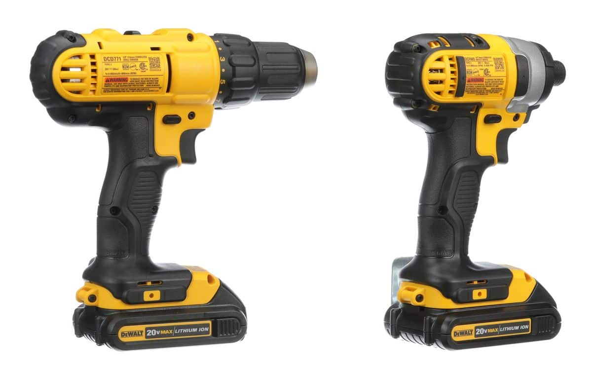 DEWALT DCK240C2 20V MAX Cordless Drill/Driver, Impact Driver