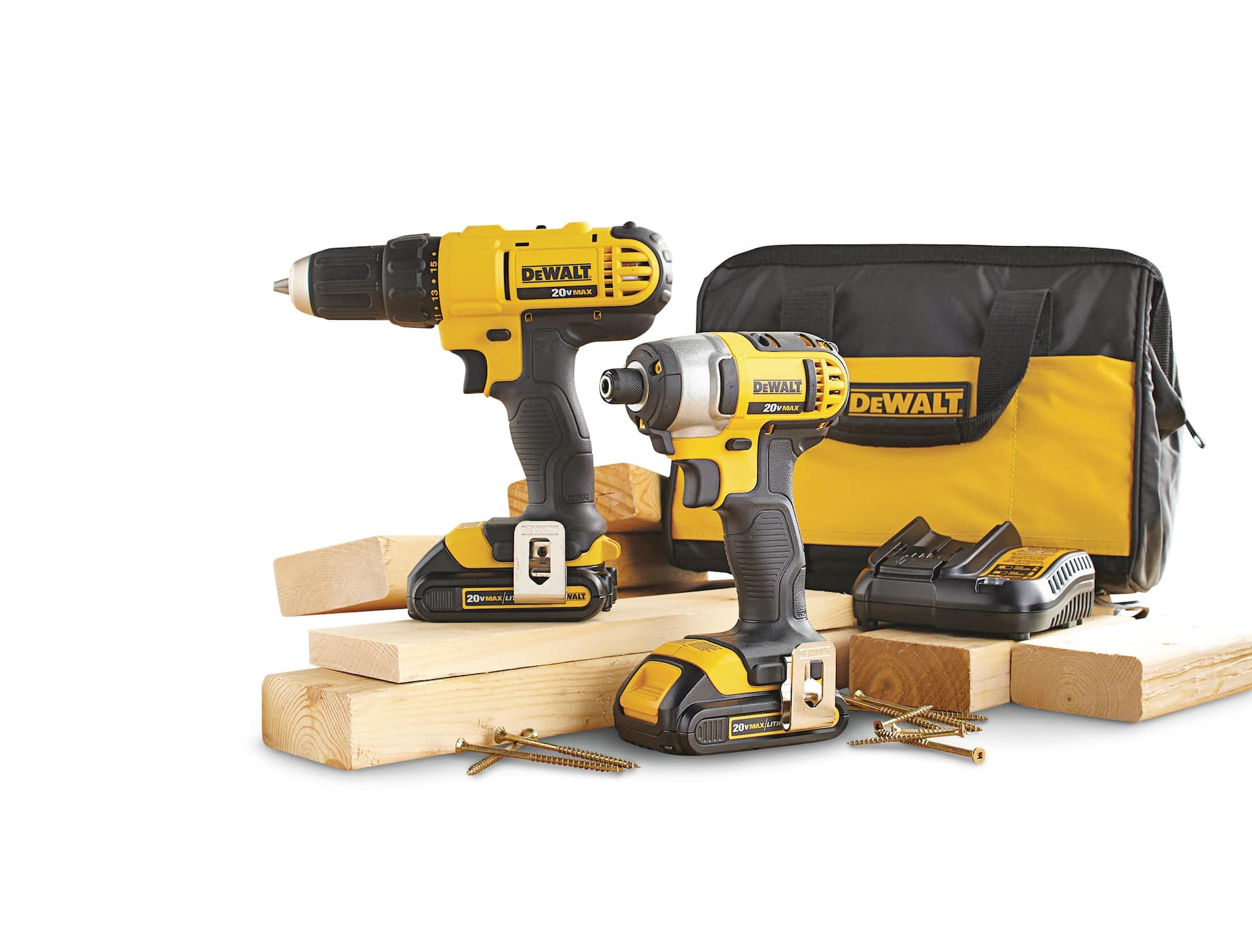 DEWALT DCK240C2 20V MAX Cordless Drill/Driver, Impact Driver