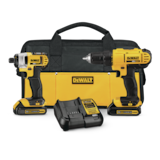 DEWALT DCK240C2 20V MAX Cordless Drill/Driver, Impact Driver, Battery & Charger Combo Kit Composite_or_Mixed