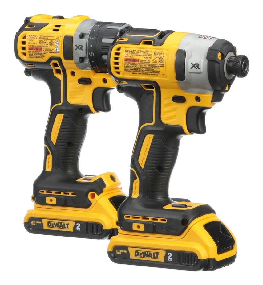 DEWALT DCK283D2 20V MAX XR Brushless Cordless Drill, Impact Driver