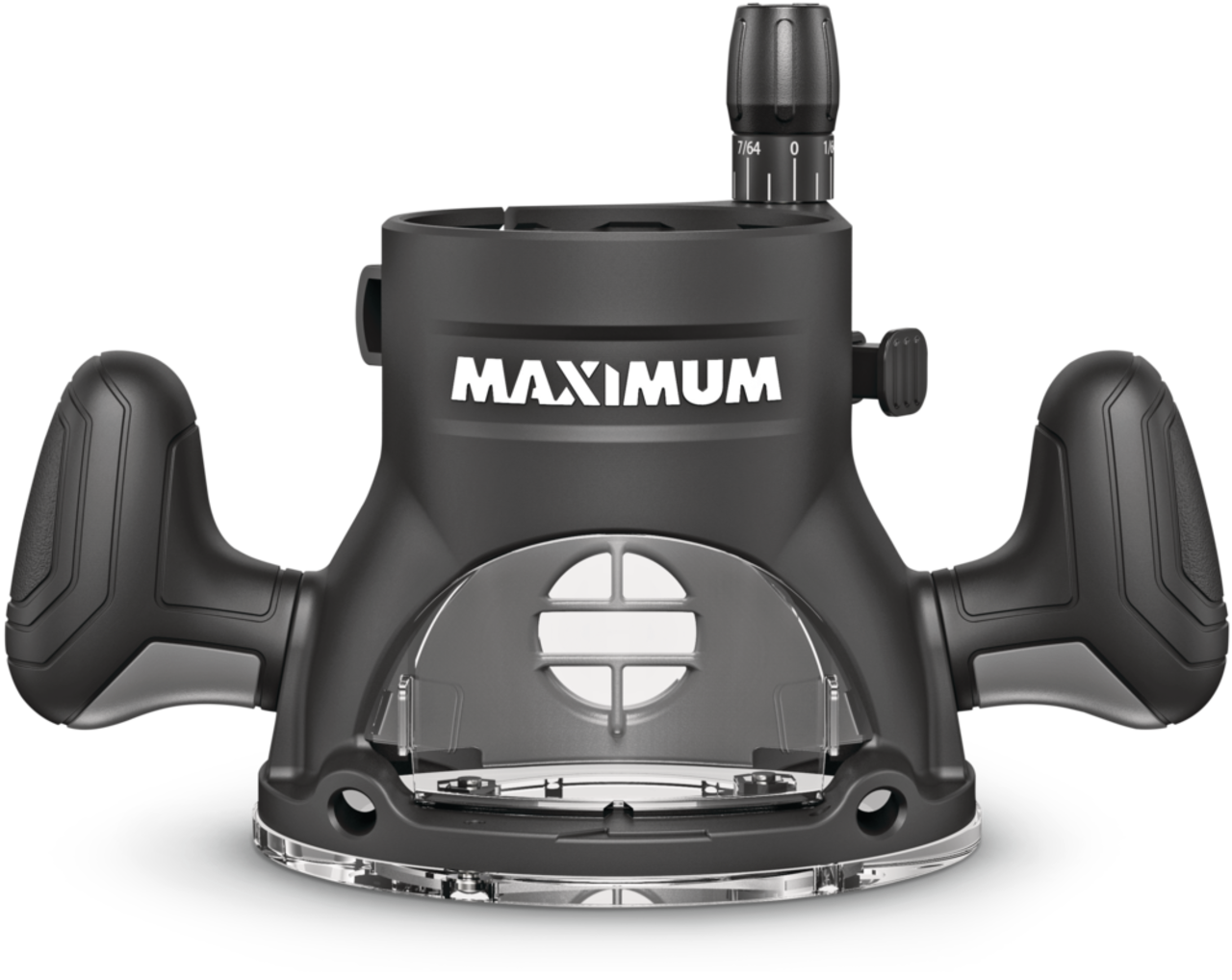Maximum clearance plunge router