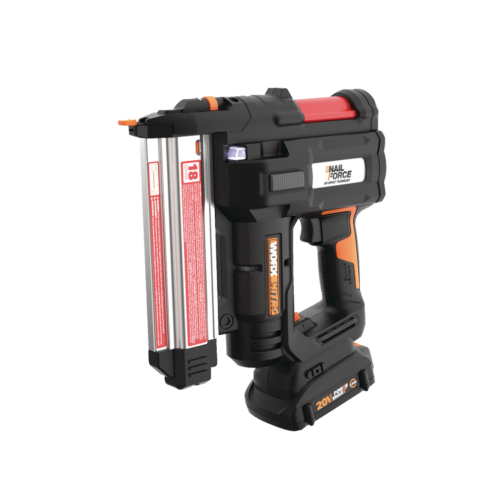 WORX WX840L 20V Nitro Power Share 18 Gauge Nail & Staple Gun with