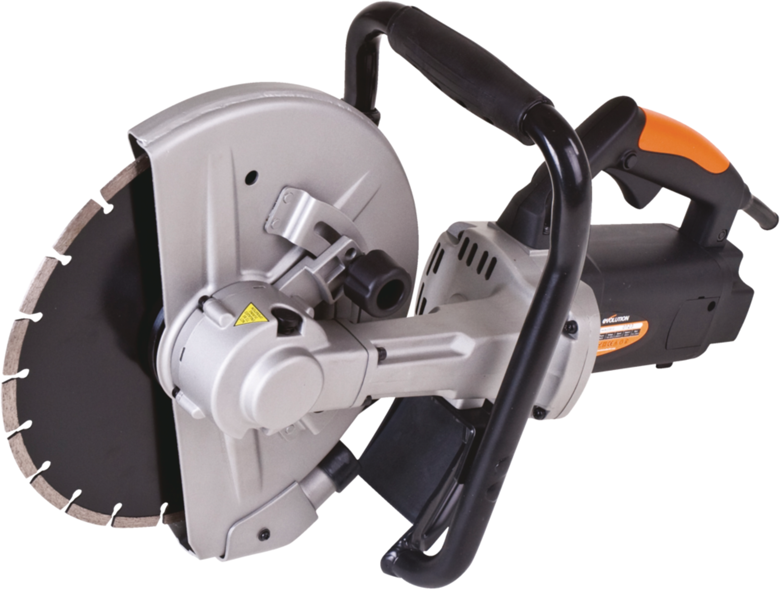 Evolution Power Tools DISCCUT1 Disc Cutter Electric Concrete Saw with Diamond Blade, 12-in Front_Angled_Left