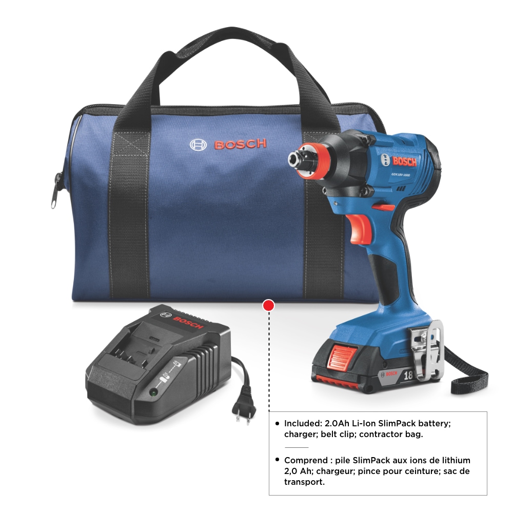 Bosch GDX18V1600B 18V Freak 2in1 Bit/Socket Cordless Impact Driver