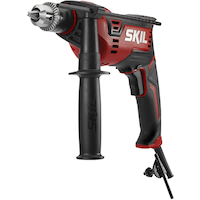 SKIL HD182001 7.5A Corded Variable Speed Hammer Drill with Keyed Chuck & Auxiliary Handle, 1/2-in Front_Angled_Left