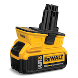 DEWALT DCA1820 18V to 20V Lithium-Ion Battery Adaptor For Cordless Power Tools, Tool Only Front_Three_Fourths_Angled_Left