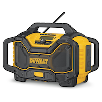 Radio de chantier Bluetooth 20 V / 40 V avec chargeur de batterie intégré 20 V MAX DEWALT DCR025 Flexvolt Front_Three_Fourths_Angled_Left