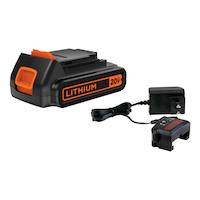 Batterie 1,5 Ah au lithium et chargeur pour outils électriques sans fil 20 V Black+Decker LBXR20CK