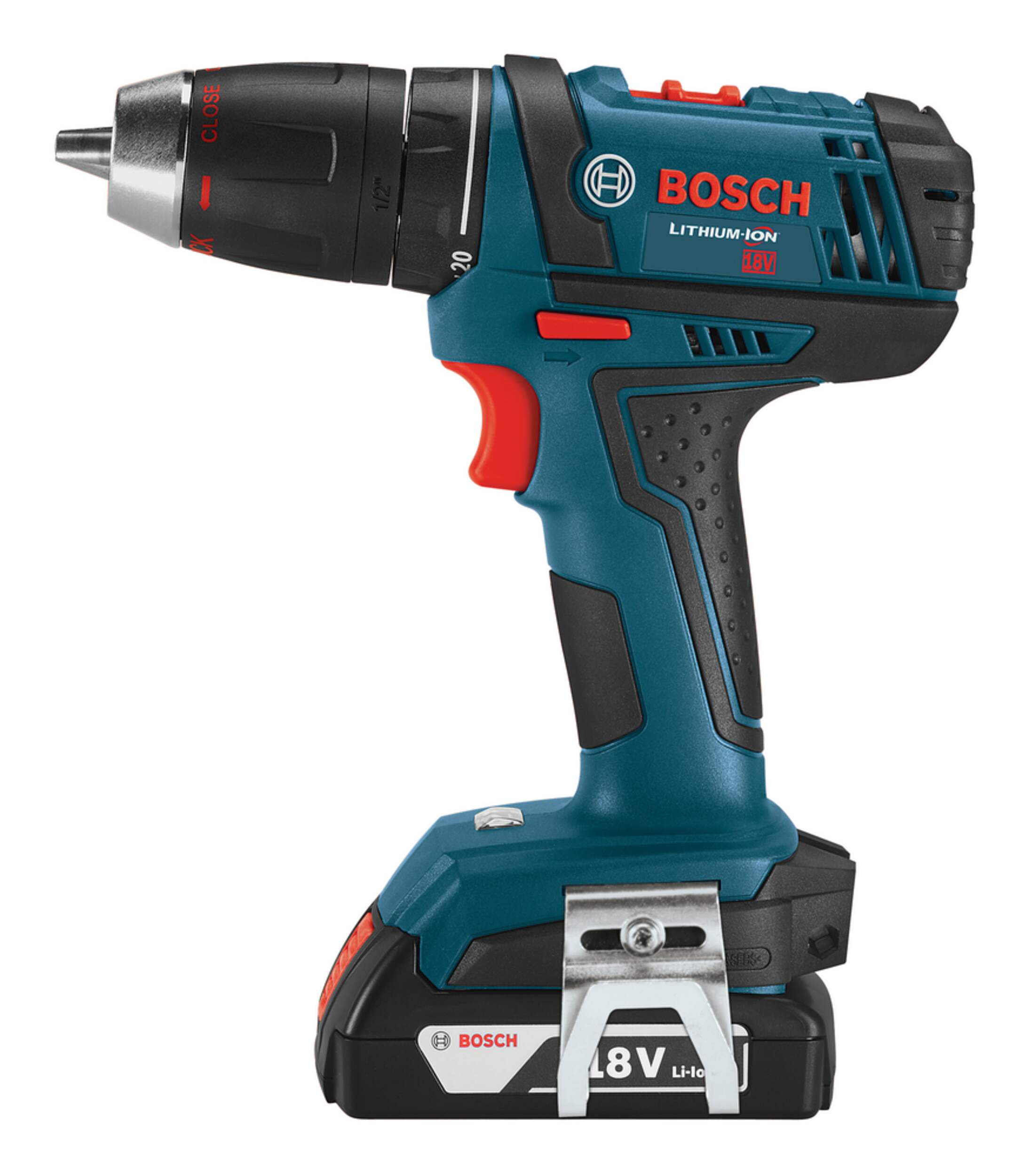 Bosch 18V Li-Ion Compact Cordless Drill Driver, 1/2-in Side_Left