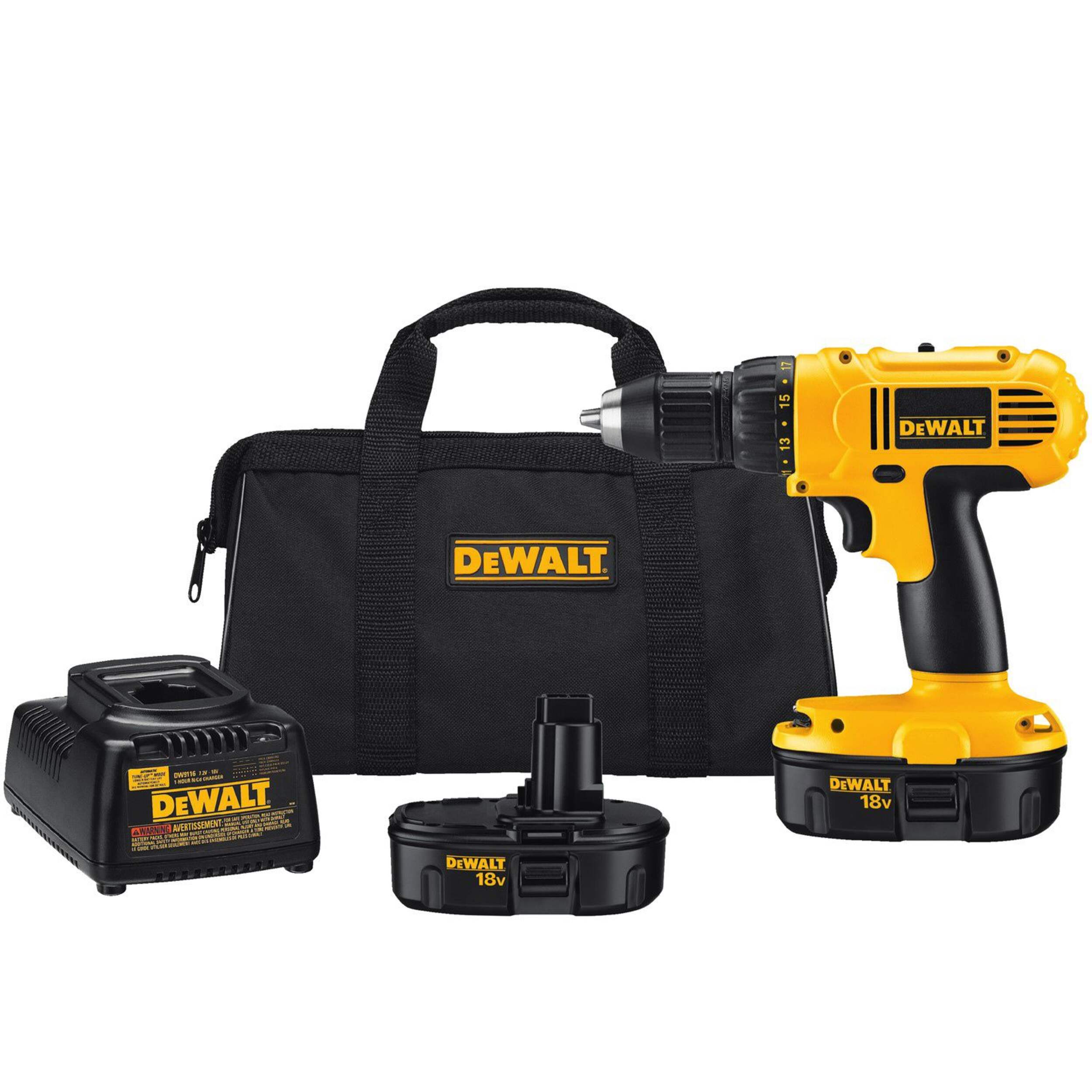 DEWALT 18V NiCad Compact Cordless Drill, 1/2-in Composite_or_Mixed
