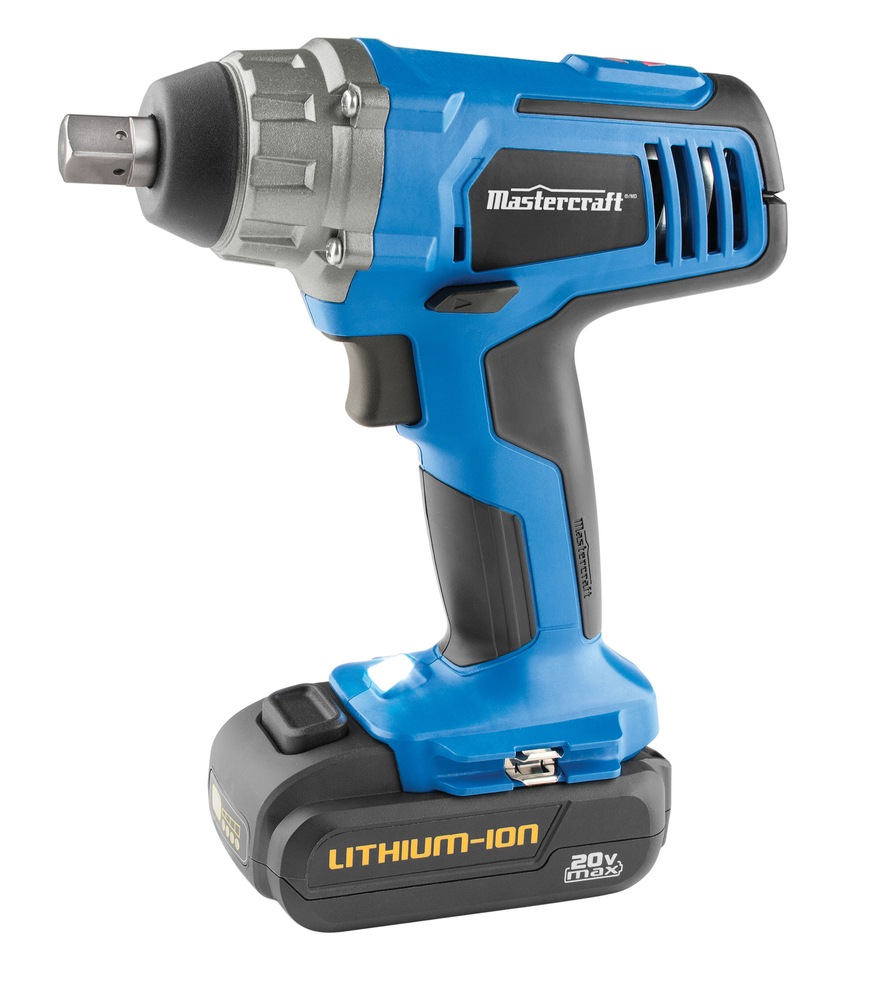 Mastercraft 20V Max LiIon Cordless Impact Wrench, 1/2in Canadian Tire