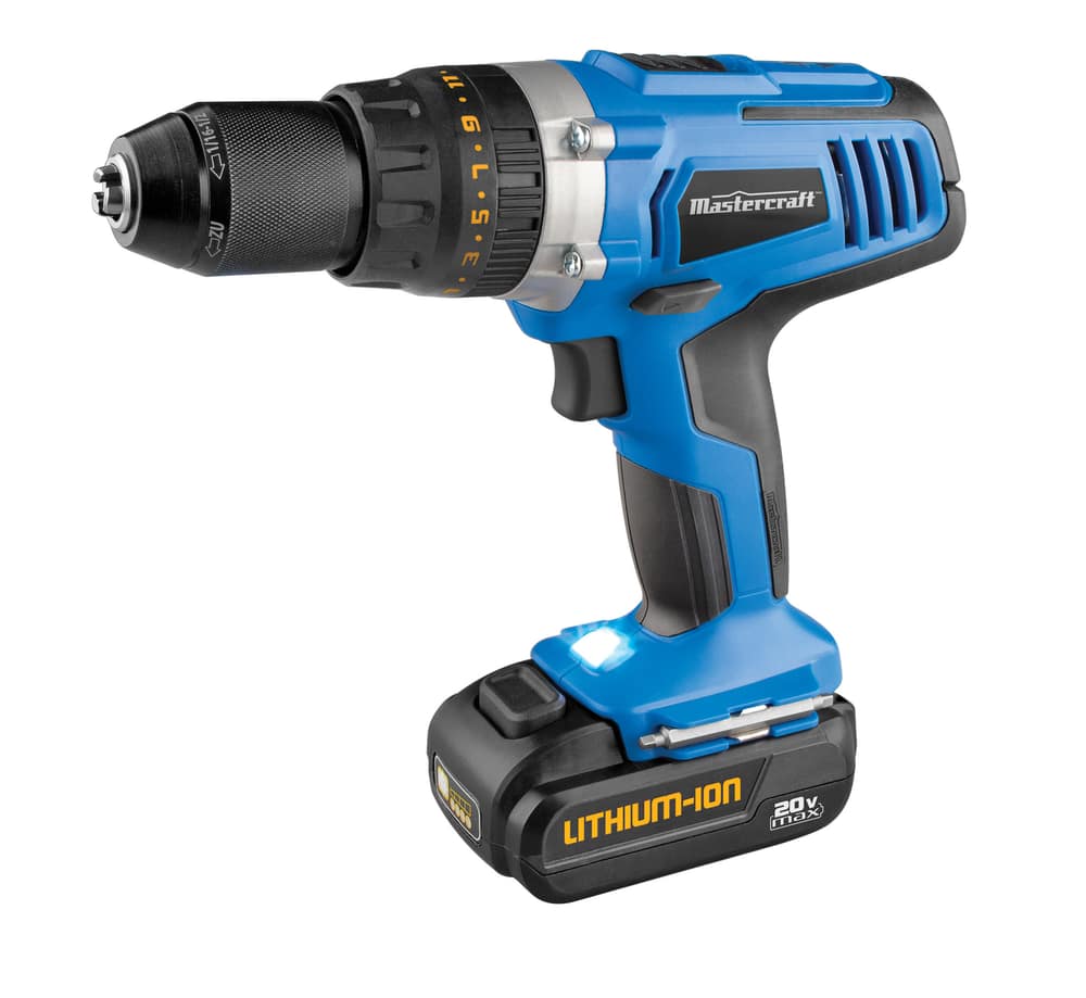 Mastercraft 20V Max Li-Ion Cordless Hammer Drill, 1/2-in | Canadian Tire