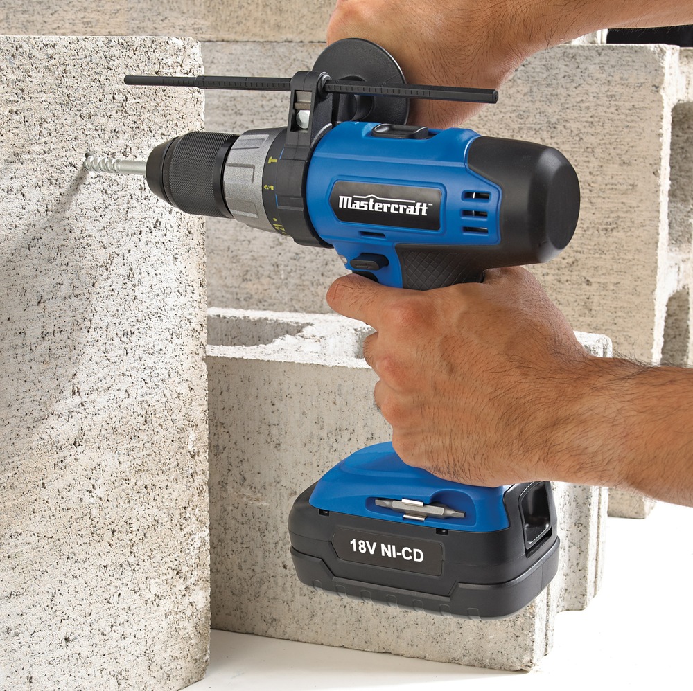 Mastercraft 18V Nicad Cordless Hammer Drill, 1/2in Canadian Tire