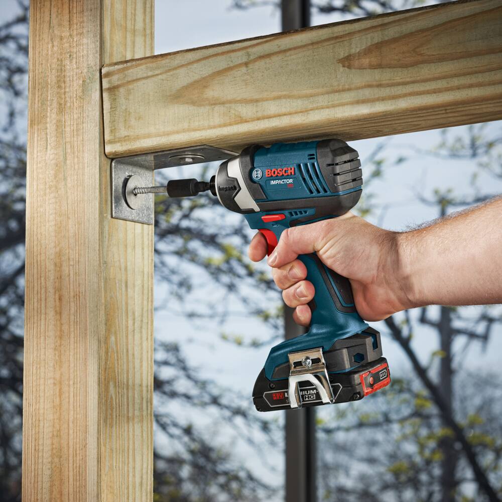 Bosch GXL18V-26B22 18V Cordless Hammer Drill, Impact Driver, Battery ...