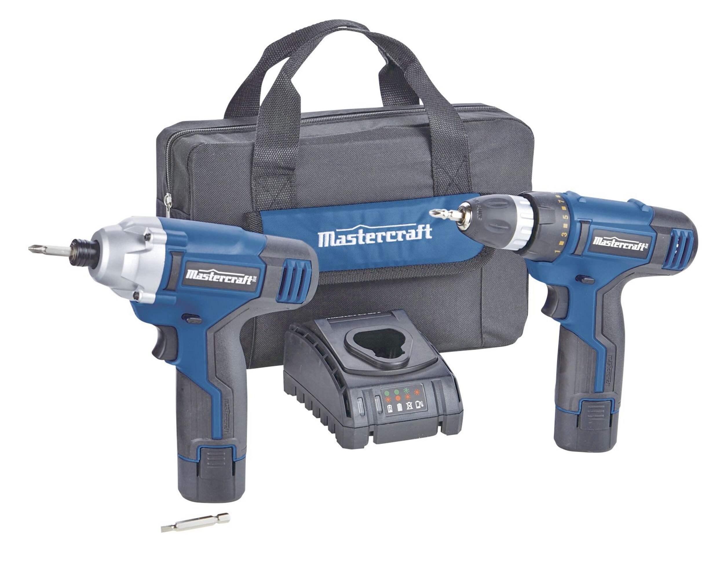 Mastercraft 12V Max Li-Ion Cordless Drill & Impact Driver Combo Kit Composite_or_Mixed