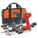 Perceuse sans fil Black & Decker BDC120VACA 20 V avec batterie, chargeur et 100 accessoires, 3/8 po Composite_or_Mixed