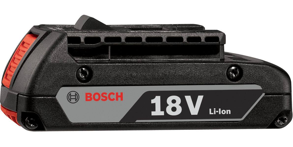 Bosch BAT612 2PK 18V Lithium Ion 2.0Ah Battery Slim Pack with Fuel Gauge 2 pk