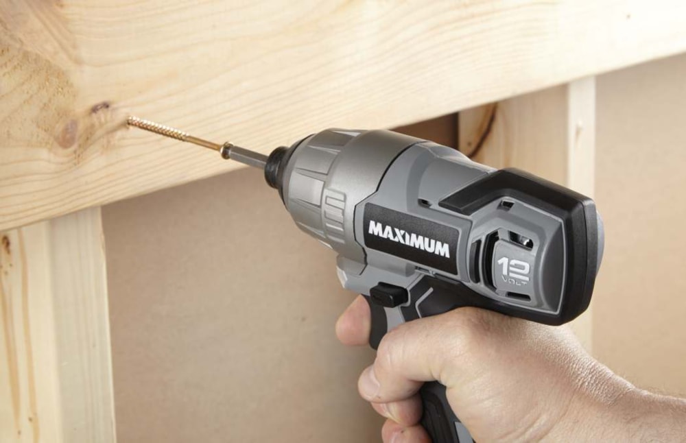 MAXIMUM 12V Max Lithium-Ion Cordless Impact Driver with Battery, Charger & Case, 1/4-in CloseUp