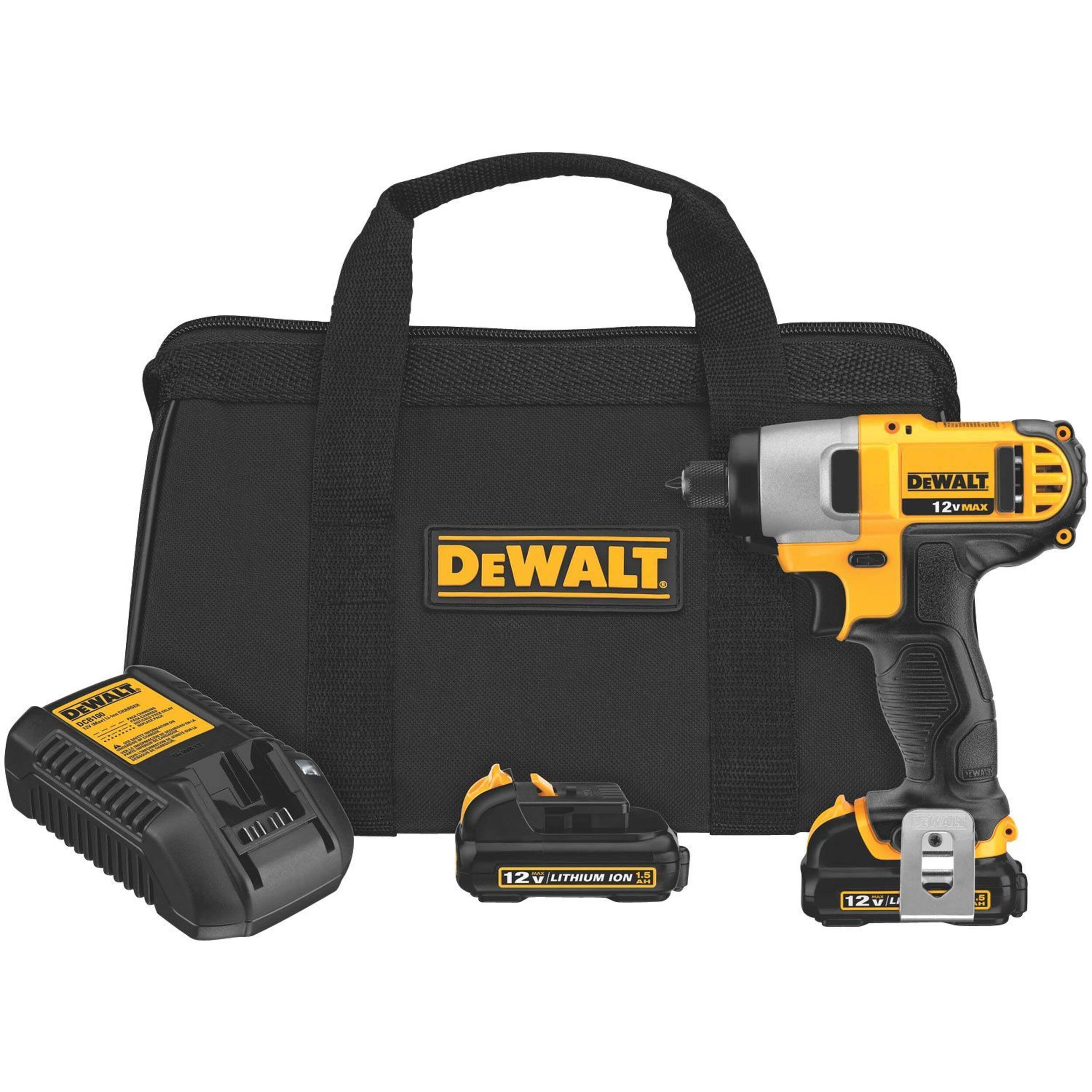 DEWALT 12V Max Li-Ion Cordless Impact Driver, 1/4-in Composite_or_Mixed