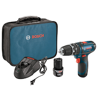 Perceuse à percussion / tournevis sans fil au lithium-ion 12 V Max Bosch PS130-2A avec batterie et chargeur, 3/8 po