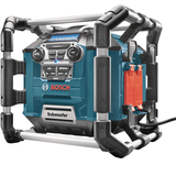Bosch PB360S-C Power Box 18V Lithium-Ion Jobsite Radio & Battery Charger with Bluetooth Front_Three_Fourths_Angled_Left