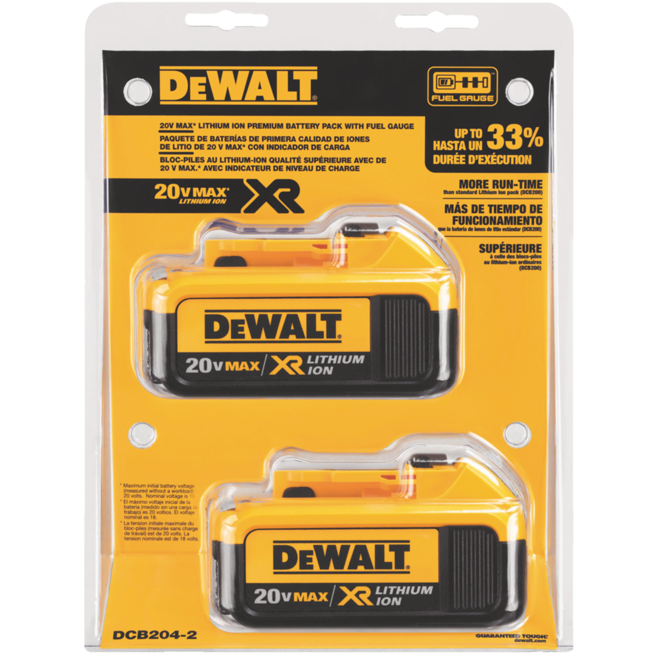 DEWALT DCB204 2 20V MAX 4.0Ah Li Ion Batteries 2 pk Canadian Tire