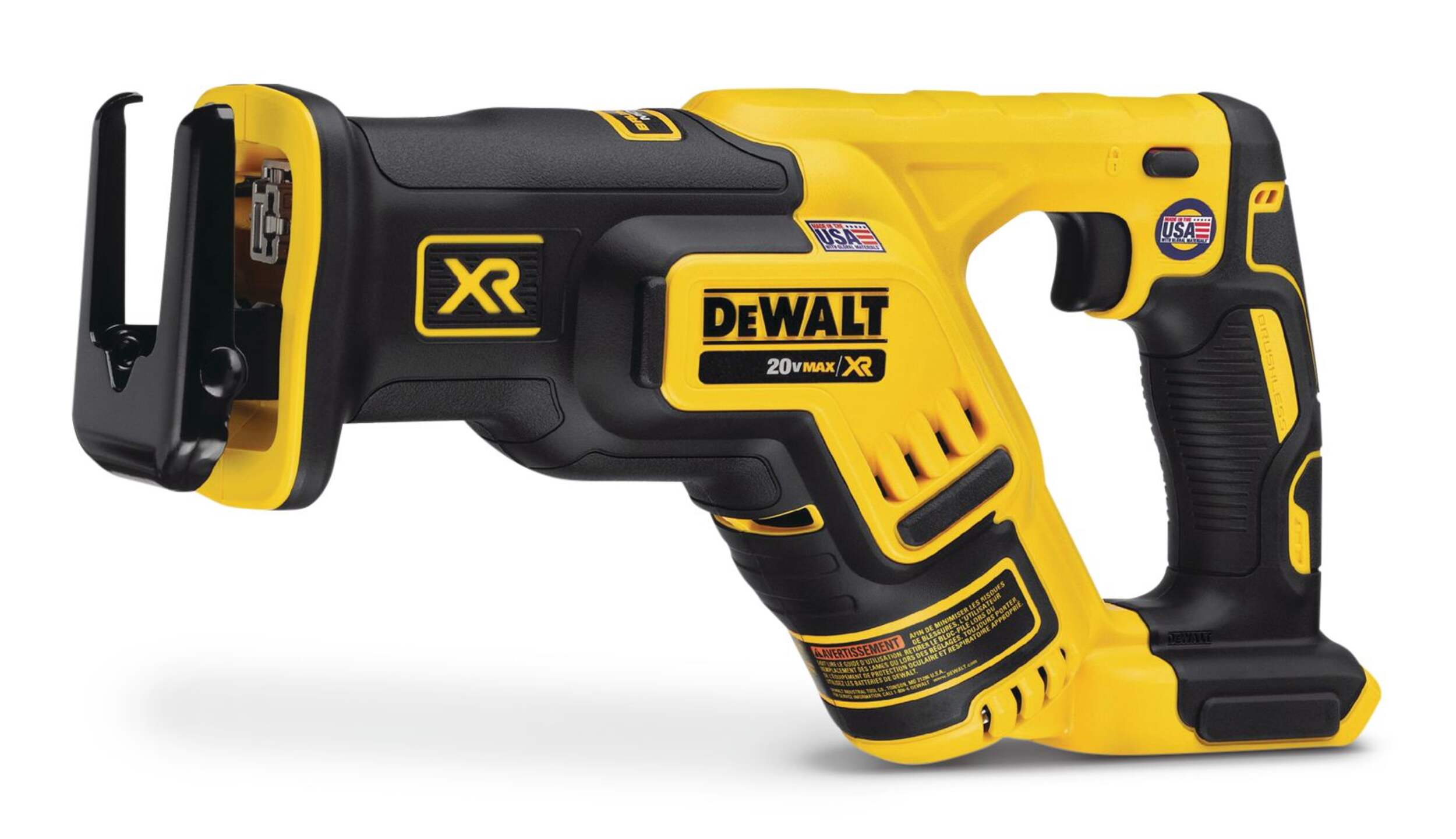 DEWALT DCS367B 20V MAX XR Variable Speed Compact Cordless Reciprocating Saw, Tool Only Front_Angled_Left