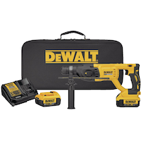 DEWALT DCH133M2 20V MAX XR Cordless SDS+ Rotary Hammer Drill with Battery & Charger, 1-in Composite_or_Mixed