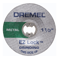 Dremel EZ541GR EZ Lock Aluminum Oxide Grinding Wheel/Disc For Rotary Tool, 1-1/2-in, 2-pc Front_Flat