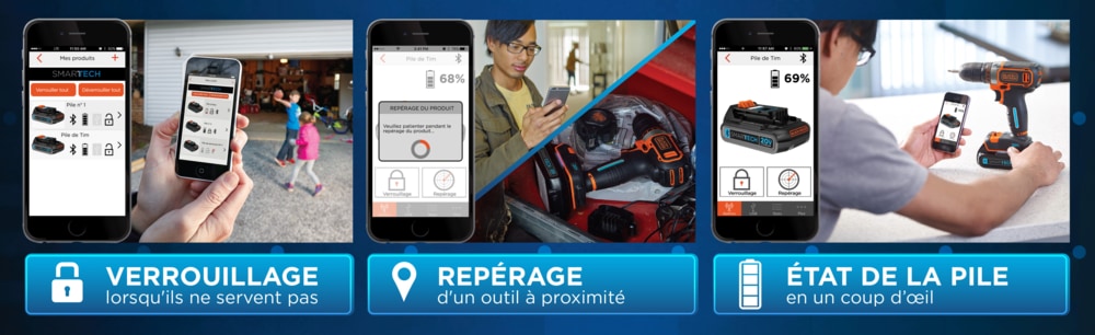 Perceuse sans fil avec SmarTech Black & Decker, Li-ion 20 V Max, 3/8 po Composite_or_Mixed