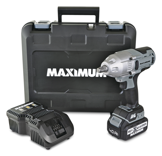 MAXIMUM 20V Max LithiumIon Cordless MidTorque Impact Wrench with Battery & Charger, 1/2in
