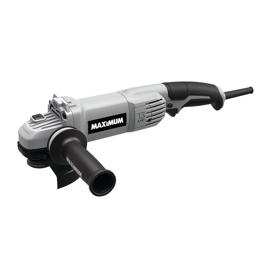 MAXIMUM 13A Corded Angle Grinder with Auxiliary Handle, Wheel Guards