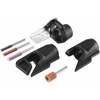 Dremel A679-02 Outdoor & Gardening Tool Blade Sharpening Attachment Kit For Rotary Tool, 10-pc Front_Angled_Left