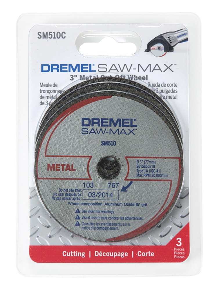 Dremel SM510C SawMax Metal CutOff 60Grit Cutting Wheel For Compact
