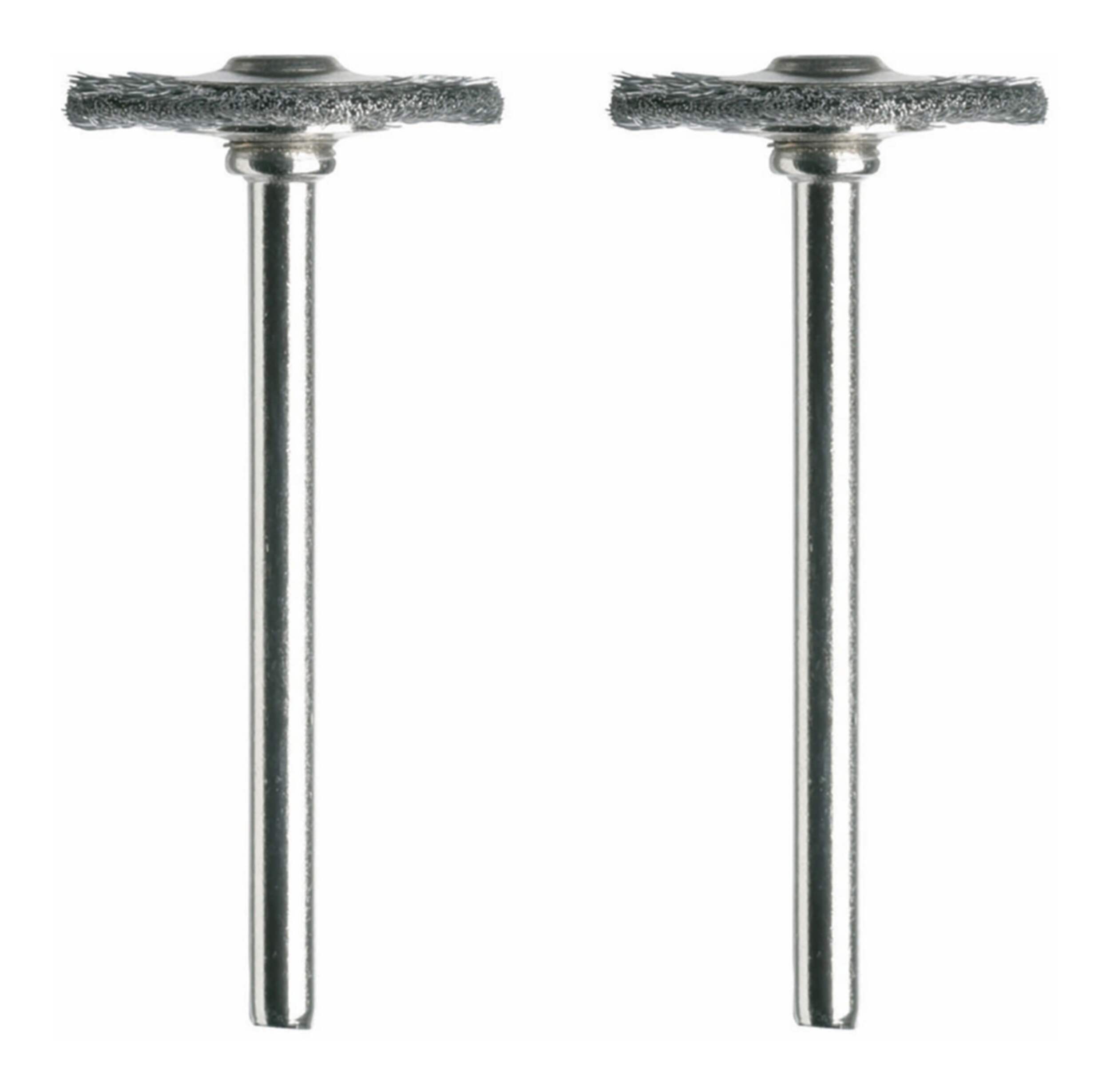 Tige de brosse circulaire à fils en acier au carbone Dremel 428-02 pour outil rotatif, 3/4&nbsp;po, paq. 2 Overhead_Flat