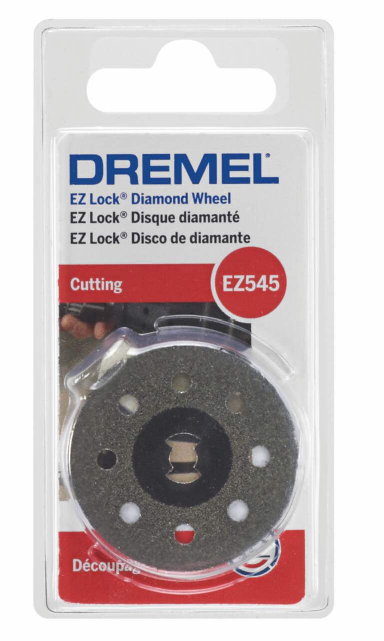 Disque de tronçonnage diamant pour outil rotatif Dremel EZ545 EZ Lock, coupe  les carreaux/céramiques, 1 1⁄2 po
