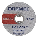 DREMEL EZ456 EZ Lock Quick-Change Metal Cut-Off Wheels For Rotary Tool, 1-1/2-in, 5-pk Front_Flat