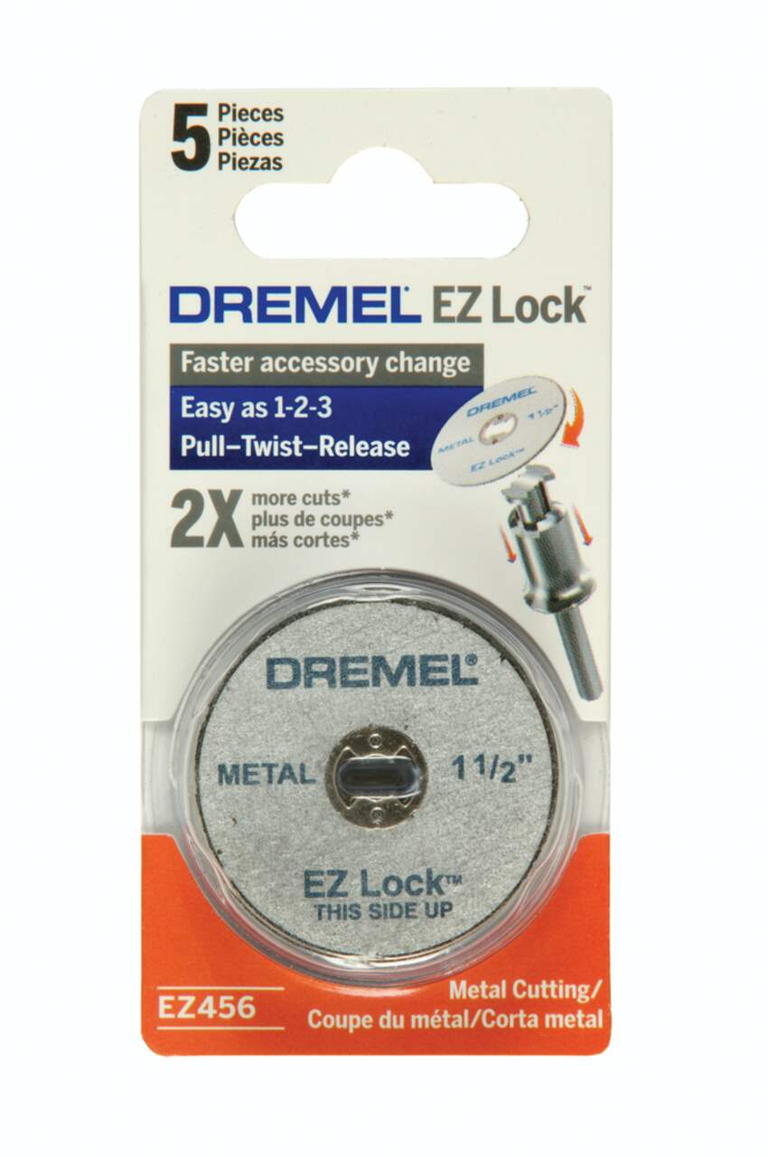 Meules à découper Dremel EZ406 EZ Lock avec mandrin pour outil rotatif, 1  1⁄2 po, paq. 5