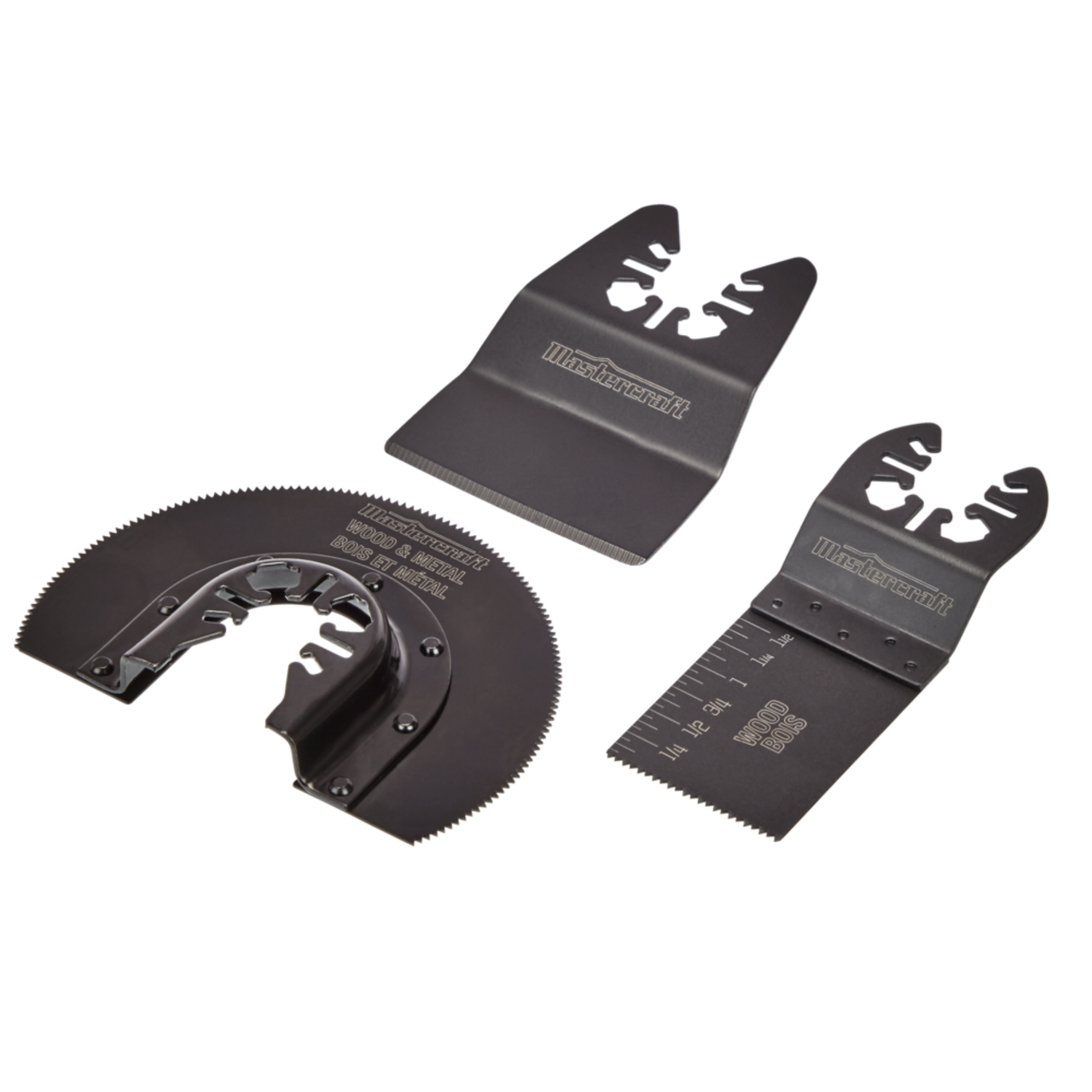 Mastercraft Multi Crafter Oscillating Tool Semi Circle Plunge Scraper Blades 1 1 4 in 3 pk