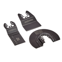 Mastercraft Multi-Crafter Oscillating Tool Semi-Circle, Plunge & Scraper Blades, 1-1/4-in, 3-pk
