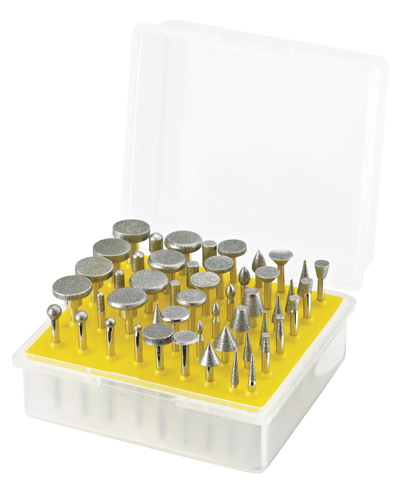 Mastercraft Multi Purpose Diamond Coated Burr Bit Set with Storage Case For Rotary Tool 50 pc Canadian Tire