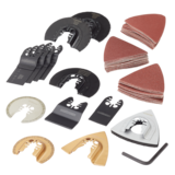 Mastercraft Oscillating Multi Tool Universal Accessory Set for Cutting & Sanding, 50-pk Front_Three_Fourths_Angled_Left
