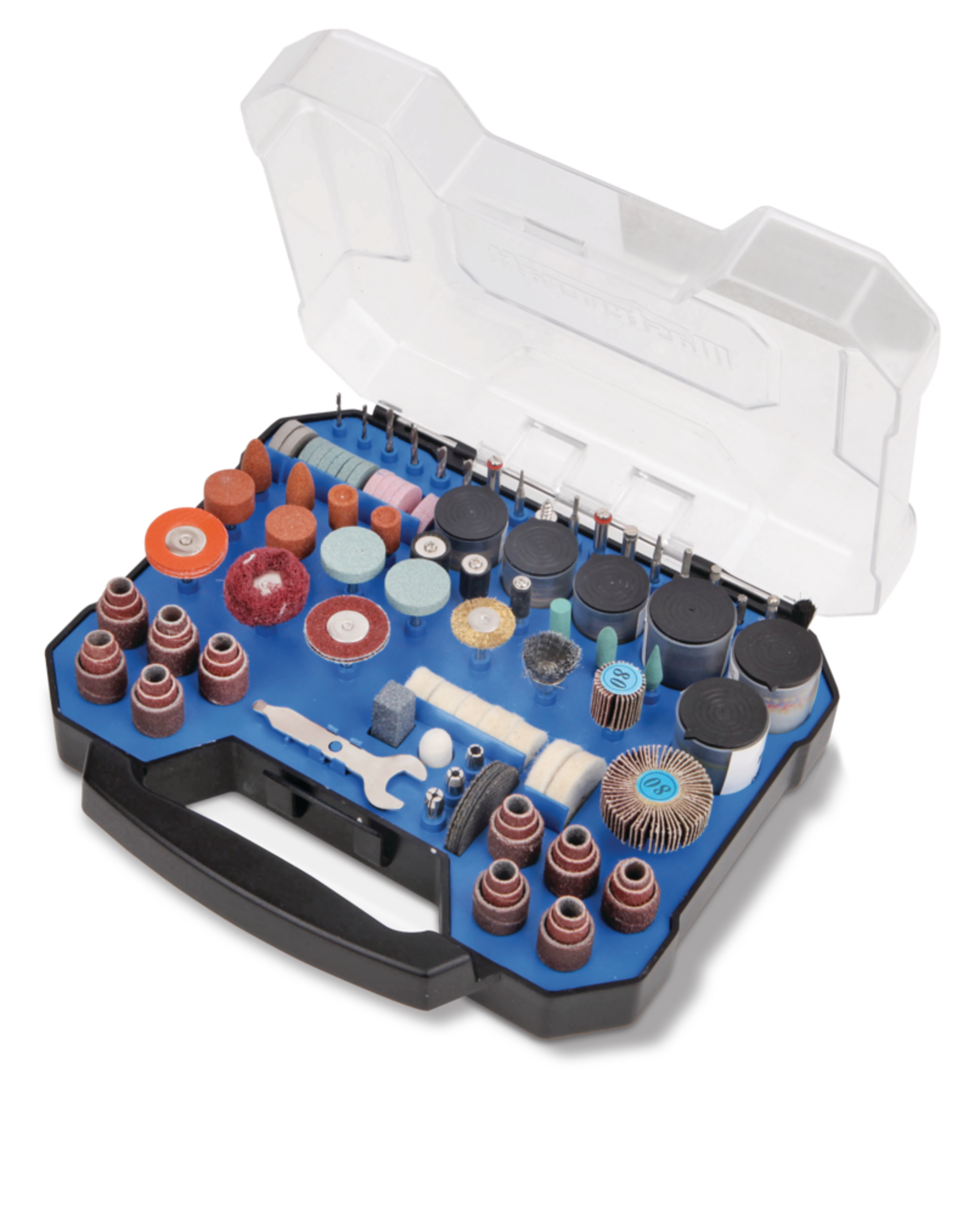Mastercraft Multi-Purpose Rotary Tool Accessory Bit Set with Storage Case, 301-pc Overhead_Plunge
