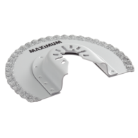MAXIMUM Oscillating Multi-Tool Universal Fastcut Carbide Grout Removal Blade, 3-11/16-in Front_Three_Fourths_Angled_Right