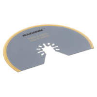 MAXIMUM Oscillating Multi-Tool Titanium Bi-Metal Semicircular Wood & Metal Blade, 4-in Front_Three_Fourths_Angled_Left