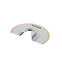 MAXIMUM Oscillating Multi-Tool Titanium Bi-Metal Semicircular Wood & Metal Flush Cut Blade, 4-in Front_Three_Fourths_Angled_Right