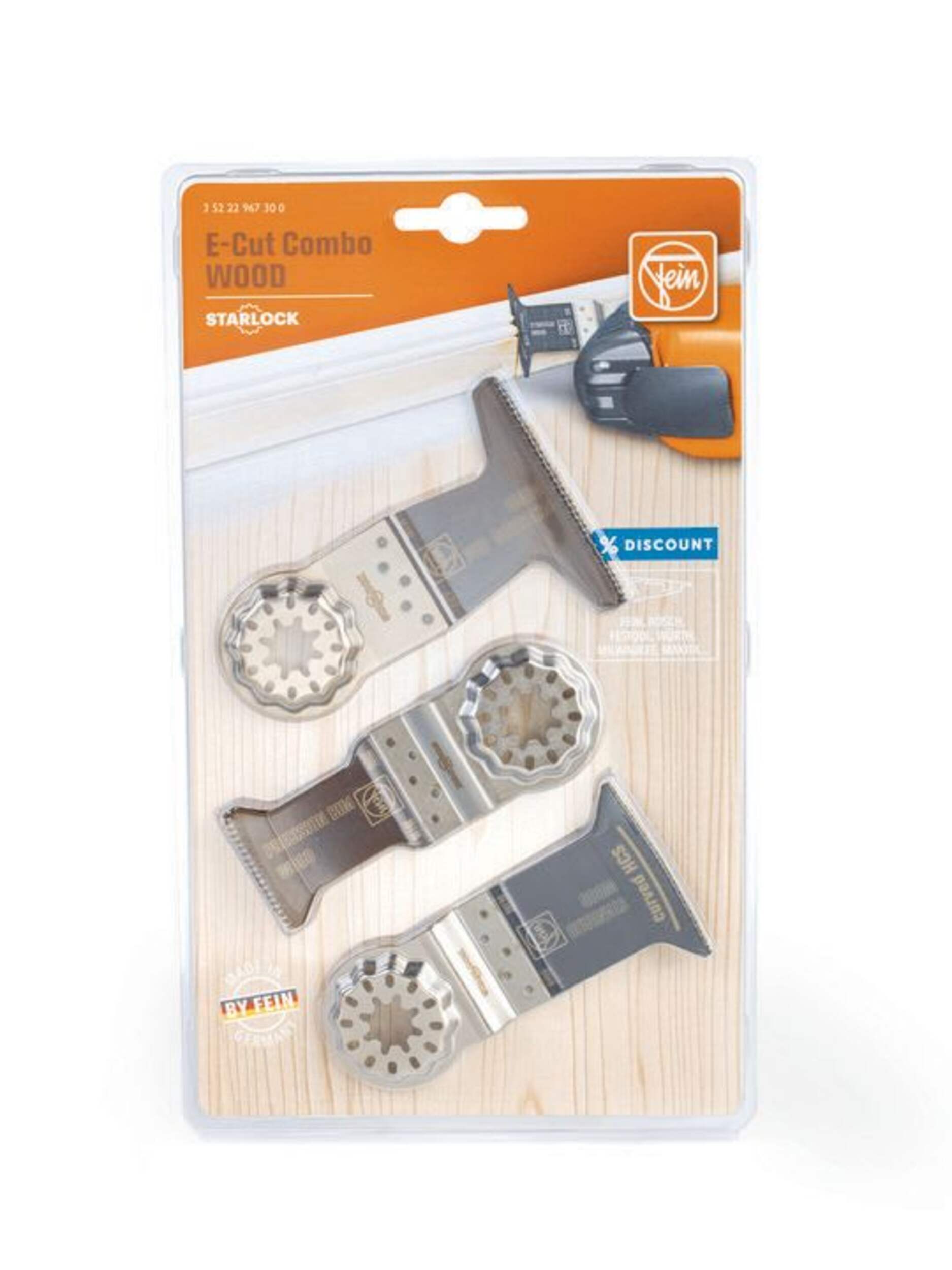 FEIN E-Cut Starlock Wood Saw Blade Combo Set, 3-pk Front_Flat