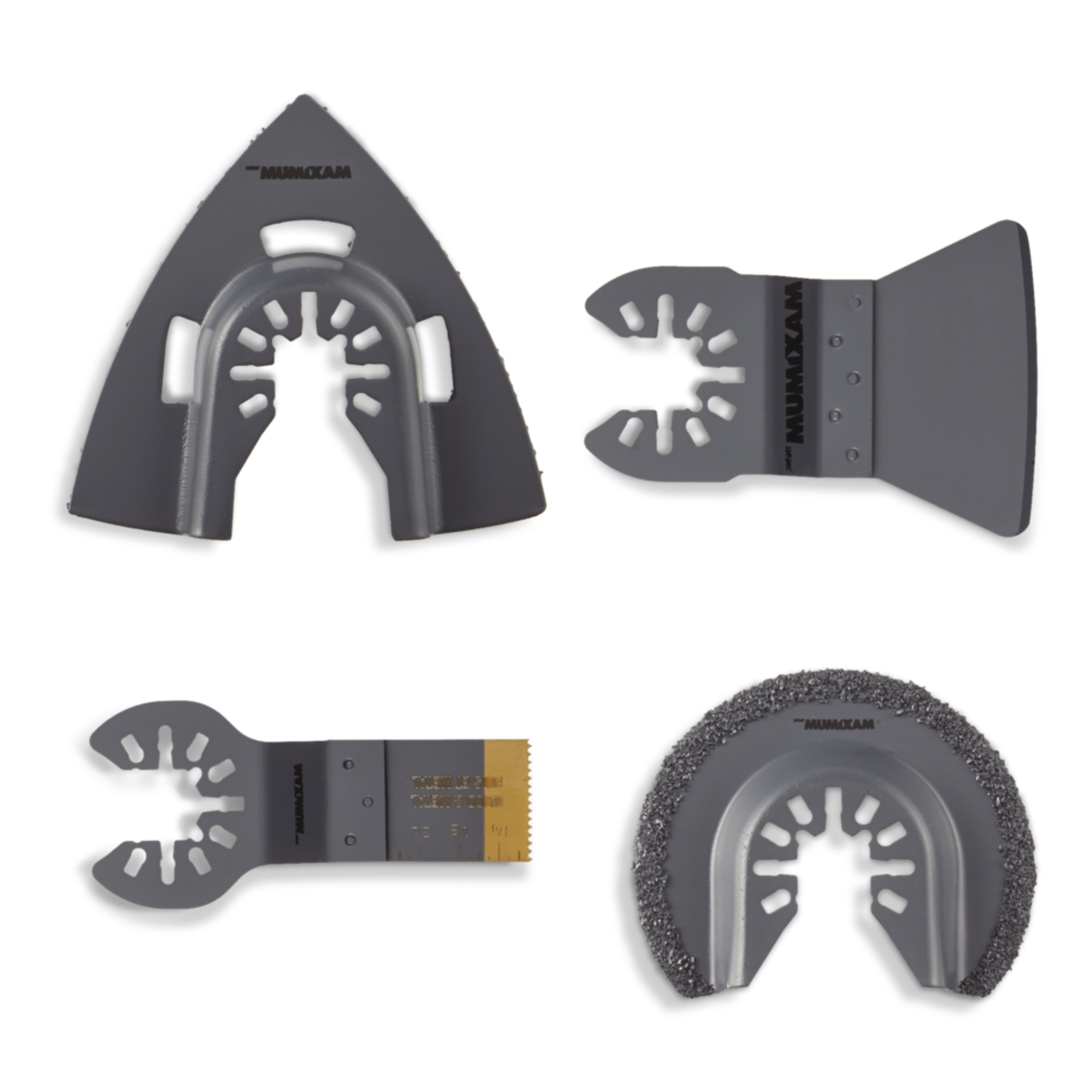 MAXIMUM Oscillating Multi-Tool Tile Set with Flush Cut Blade, Segment Saw & Grit Rasp, 4-pc Composite_or_Mixed