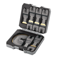 MAXIMUM Oscillating Multi-Tool Wood/Metal Flush Cut & Semicircular Blade Multipack, 11-pc Front_Angled_Left