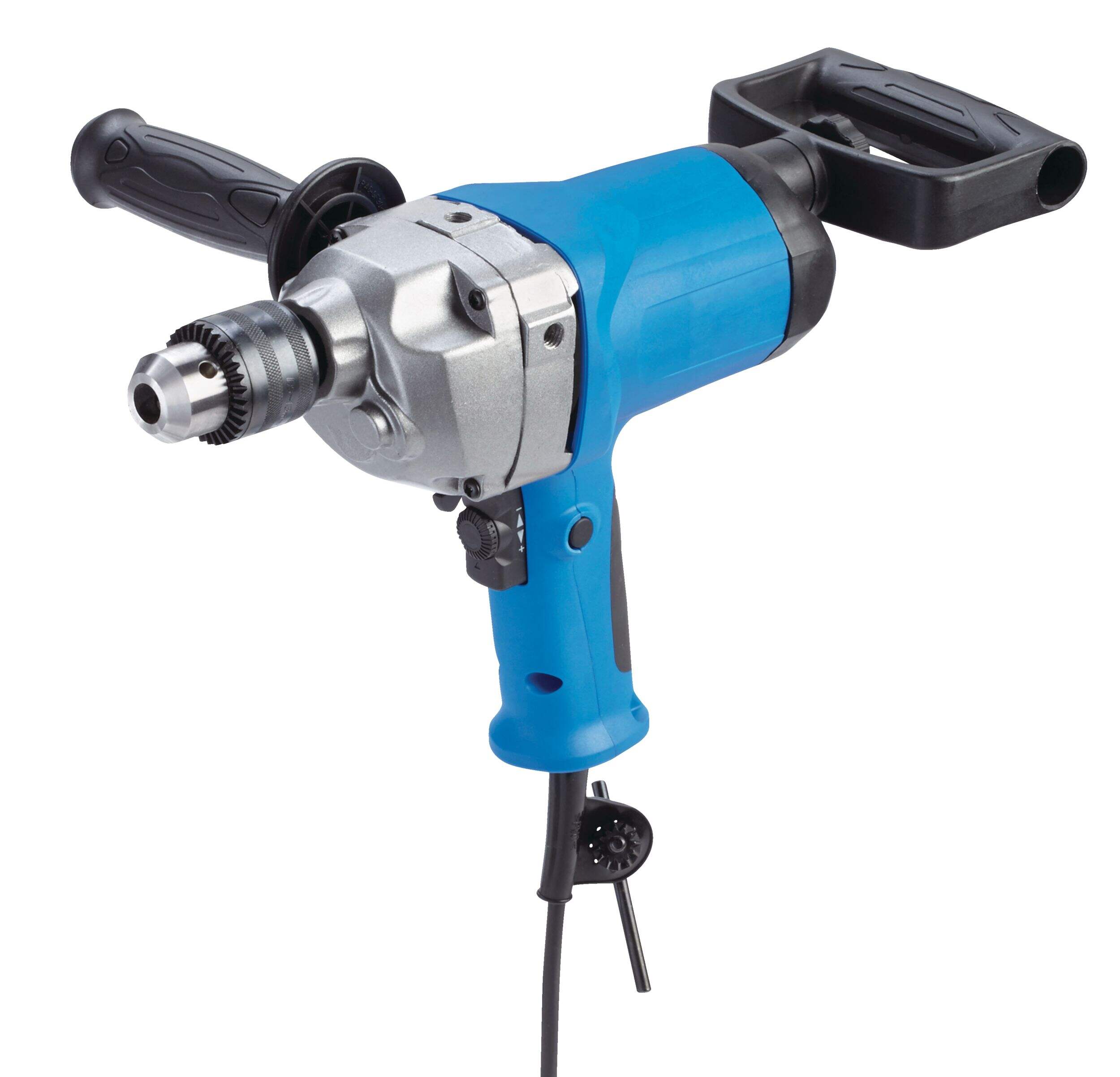 Mastercraft 9A Low-Gear Corded Variable Speed Drill Mud Mixer with Auxiliary Handle, 1/2-in Front_Three_Fourths_Angled_Left